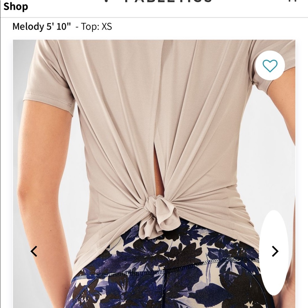 NWT Fabletics vivienne cross back tee